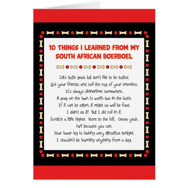 Roliga saker mig som är lärd från söder - hälsningskort (Framsidan)
