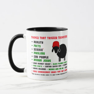 Roliga saker som startar trumfväljaresupportrar! mugg