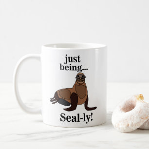 Roliga sälar kaffemugg