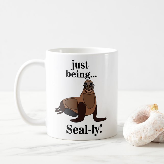 Roliga sälar kaffemugg (Med munk)