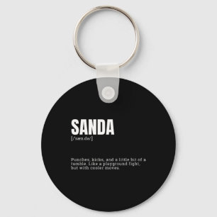 Roliga Sanda-entusiasters humoristiska definition Nyckelring