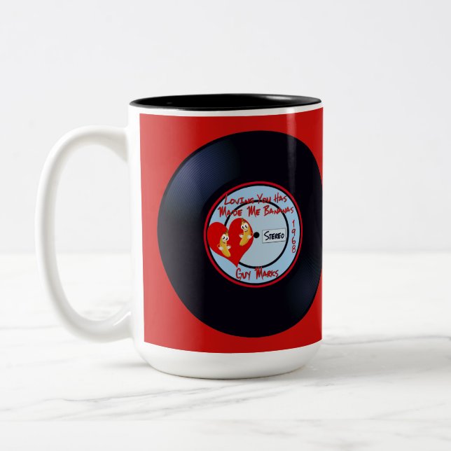 Roliga sångtitlar som älskar dig, har gjort mig Två-Tonad mugg (Vänster)