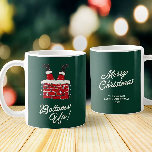 Roliga Santa Jul Deko Köks- och Presentidéer Kaffemugg (Skapare uppladdad)