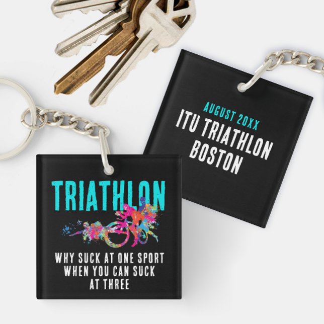 Roliga Sarksastiska Färgglada Triathlon Färgfläcka (Skapare uppladdad)