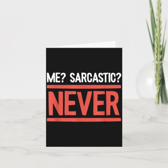 Roliga Sarksastiska Presentidéer För Män Kvinnor H Kort (Framsida)