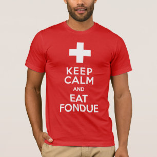 Roliga schweizare skidar semesterortbehållalugn tee shirt