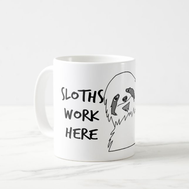Roliga Sengångare Jobbar Här Kaffe Mugg (Framsida vänster)