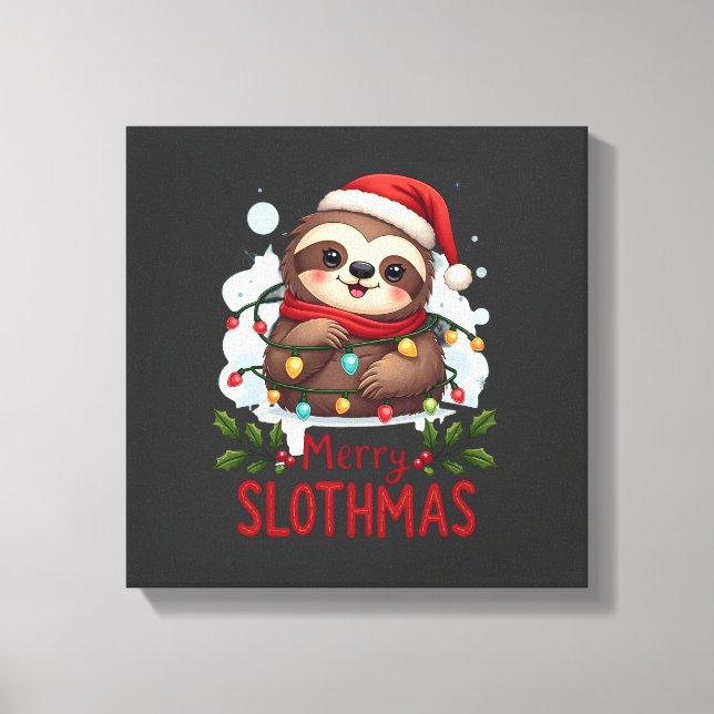 Roliga Sengångare Julbelysning God Jul Sengångare Canvastryck (Framsida)