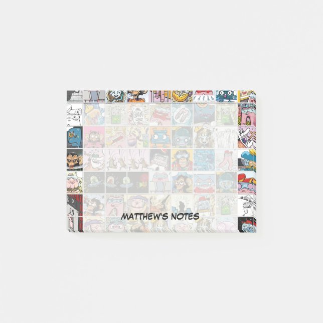 Roliga seriefigurer Barnmönster Personlig Pos Post-it Block (Framsida)