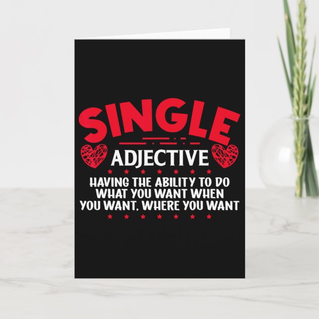 Roliga singlars medvetandedag Anti-valentine Singe Kort (Framsida)