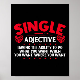 Roliga singlars medvetandedag Anti-valentine Singe Poster