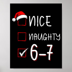Roliga Six Seven 67 Meme Trevliga Stygga Jul Shi Poster