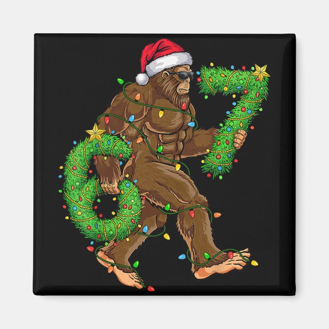 Roliga Six Seven 6 7 Meme Bigfoot Julskjortor  Magnet (Framsidan)