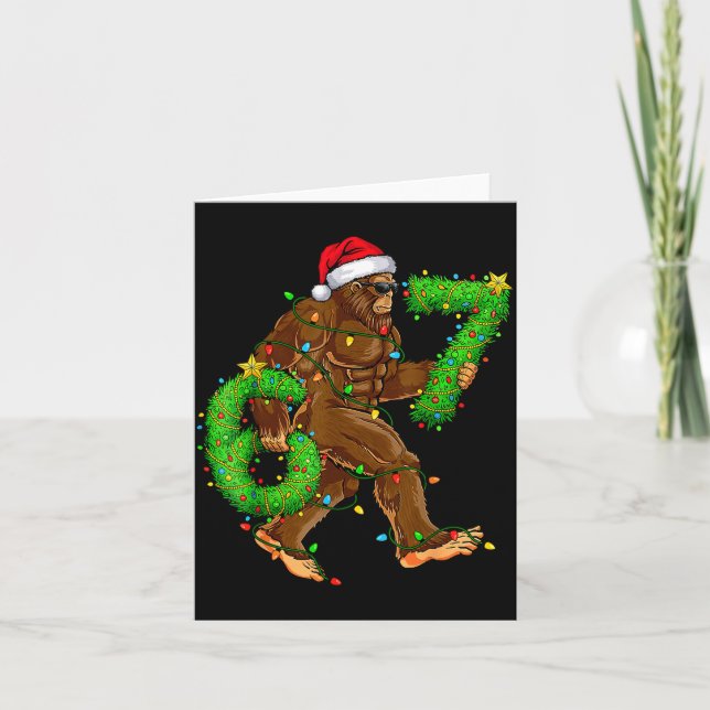 Roliga Six Seven 6 7 Meme Bigfoot Jultröjor  Kort (Framsida)
