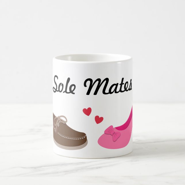 Roliga själsfränder Sålignande Par Puns Humor Kaffemugg (Center)
