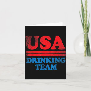 Roliga självständighetsdagskläder USA Drickande Te Kort