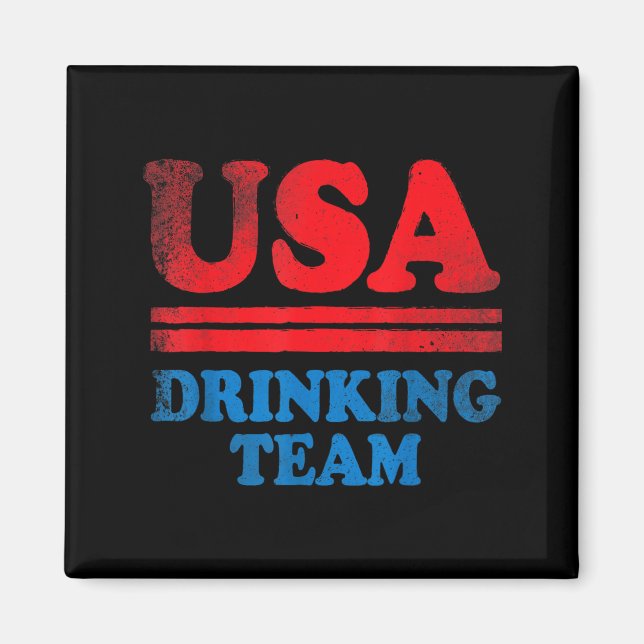 Roliga självständighetsdagskläder USA Drickande Te Magnet (Framsidan)