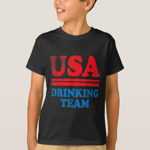Roliga självständighetsdagskläder USA Drickande Te T Shirt