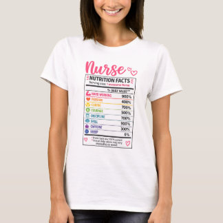 Roliga sjuksköterska näringsfakta t shirt