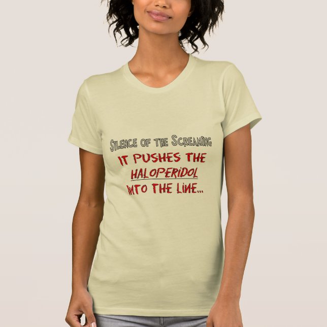 Roliga sjuksköterskaT-tröja "tystnad av skrika ", Tee Shirt (Framsida)