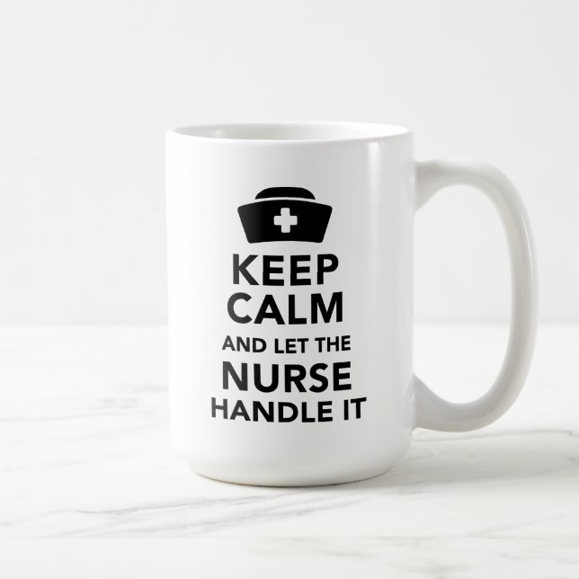 Roliga Sjuksköterske Citat Keep Calm Mugg Sjuksköt (Höger)