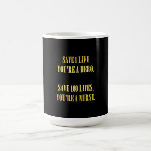 Roliga Sjuksköterskor Räddar Liv Rolighet Kaffemugg