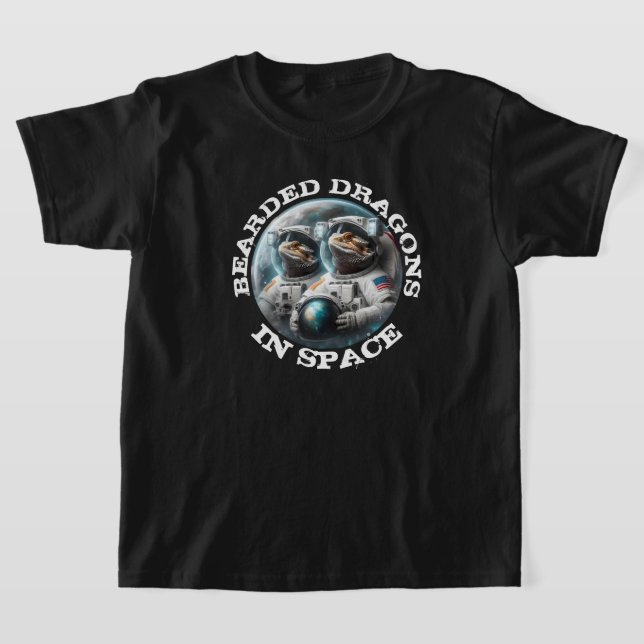 Roliga Skäggagamor i rymden T Shirt (Laydown)