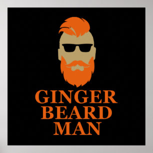 Roliga skäggiga citat ginger skägg poster
