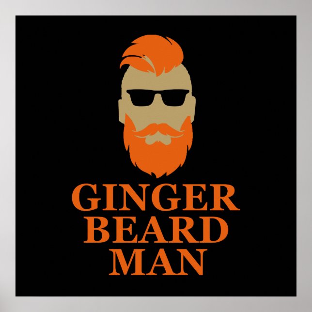 Roliga skäggiga citat ginger skägg  poster (Framsidan)