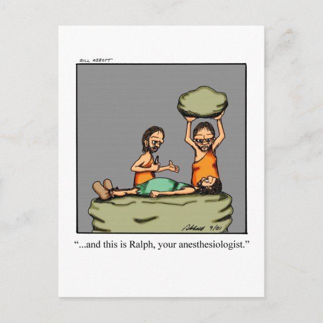 Roliga skämt för att bli frisk vykort (Framsida)