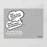 Roliga skämtande mors dag tack-kort