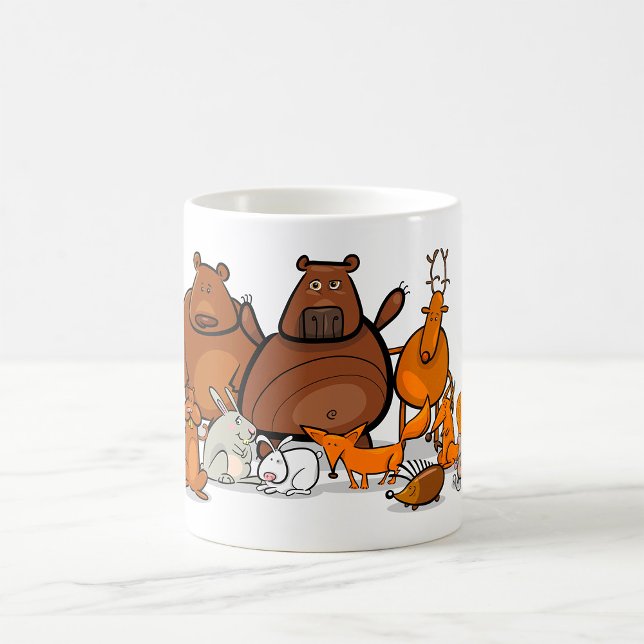 Roliga Skogsdjur Söta Skogslevande Djur Kaffemugg (Skapare uppladdad)