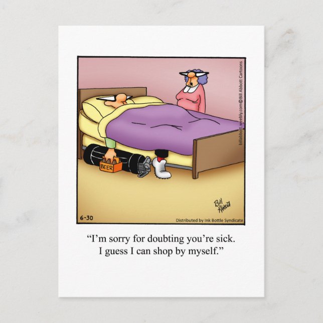 Roliga skojiga golfskämt Postkort Vykort (Framsida)