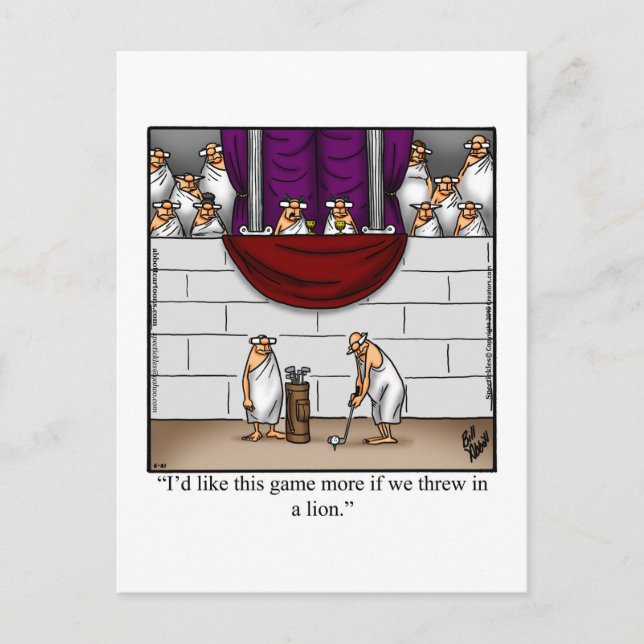 Roliga skojiga golfskämt Postkort Vykort (Framsida)