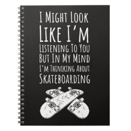 Roliga Skridsko Presenter Skateboardåkare Sport Sk Anteckningsbok