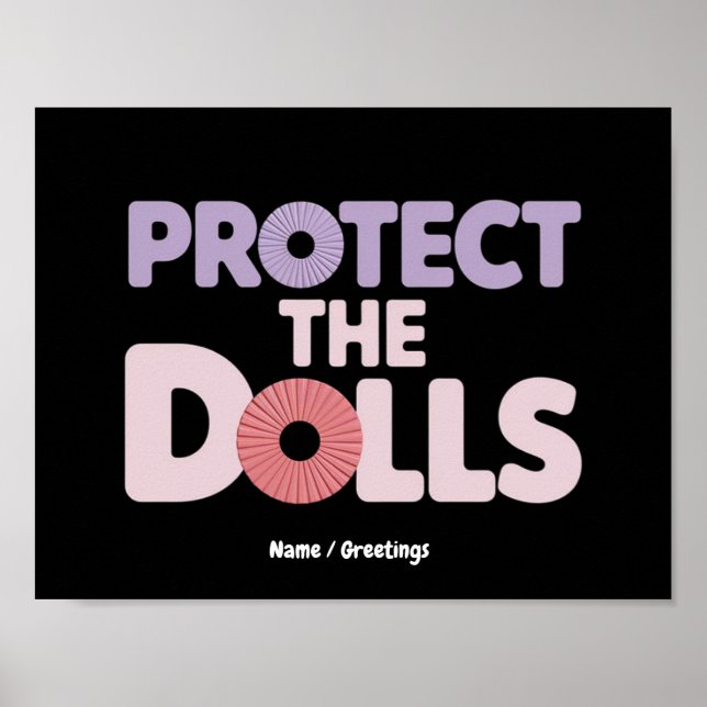Roliga Skydda Dockorna: Transkvinnors Solidaritet  Poster (Framsidan)