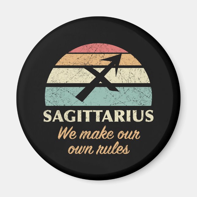Roliga Skytten Zodiakus regler Magnet (Framsidan)