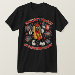 Roliga Slappande Wienerkorv Patriotiska Meme T Shirt
