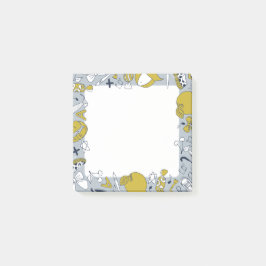 Roliga Små Skolsaker på Post-it Block