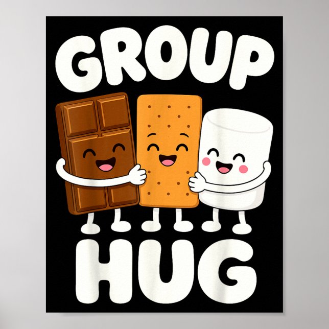Roliga s'mores-marshmallow lägereld  poster (Framsidan)