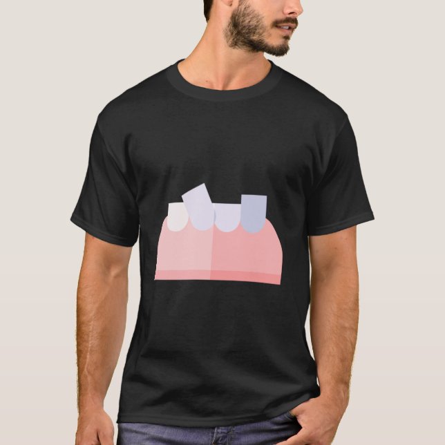 Roliga Sneda Tänder T Shirt (Framsida)