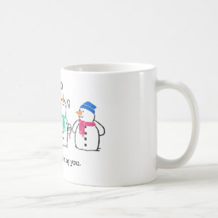 Roliga snögubbear kaffemugg