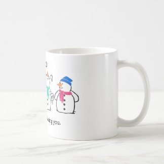 Roliga snögubbear kaffemugg