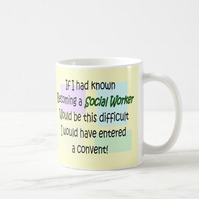 Roliga socialarbetaregåvor kaffemugg (Höger)