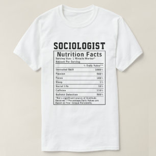 Roliga sociologiska näringsfakta Socialvetenskap T Shirt