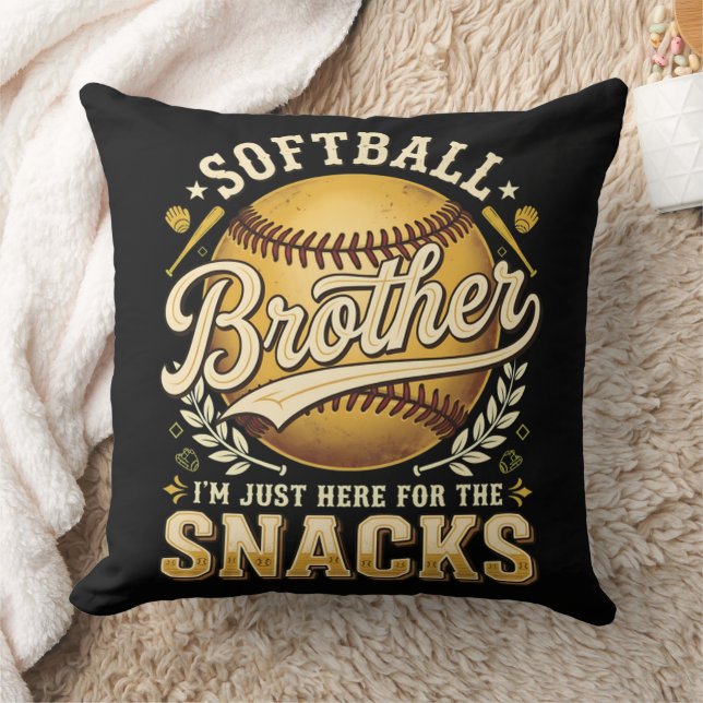Roliga Softboll Bror Snacks Sport Kudde (Filt)