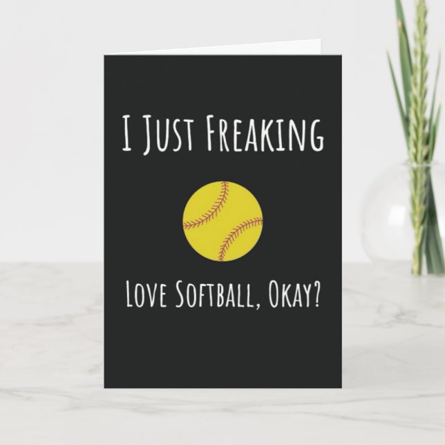 Roliga Softbollskort För Lagspelare Catcher Söt Kort (Framsida)