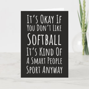 Roliga Softbollskort Sportlag Spelare Catcher Kort