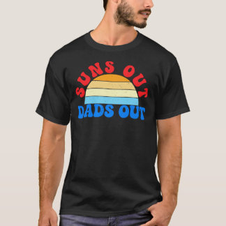 Roliga Solsken Ut Pappor Ut Retro Solnedgångs Typo T Shirt