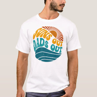 Roliga Solsken Ut Pappor Ut Retro Strand Grafik T Shirt